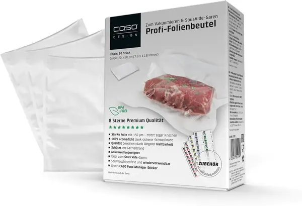 CASO 8 Sterne Profi- Folienbeutel 20x30 cm / 50 Beutel