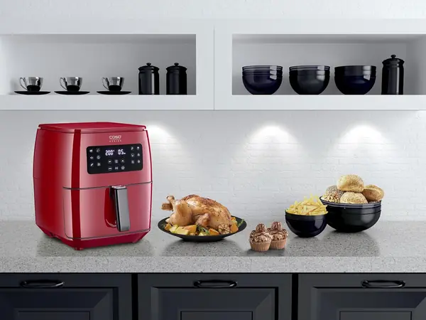 CASO AF 600 XL Red - große Heißluftfritteuse mit 6L