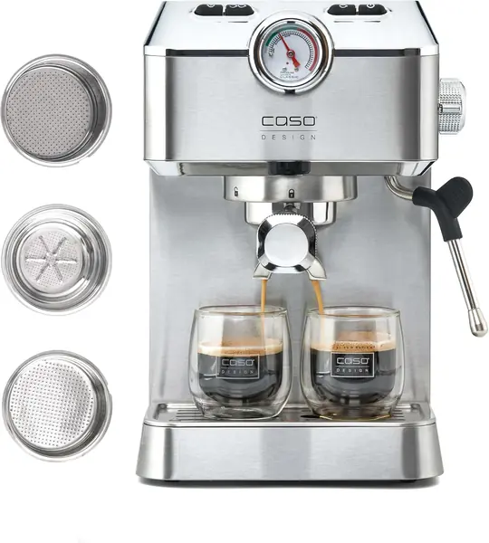Caso Espresso Gourmet - Siebträgermaschine aus Edelstahl