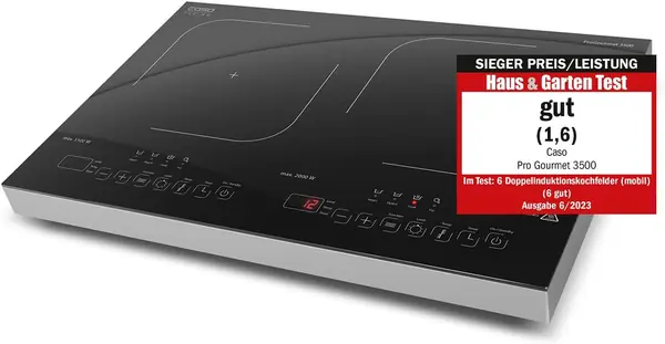 CASO Pro Gourmet 3500 - Mobiles Doppel- Induktionskochfeld