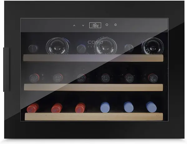 Caso WineSafe 18 EB Black Design Einbau-Weinkühlschrank